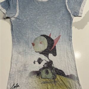 Hurley Lola Graphic T-Shirt - Blue and Black